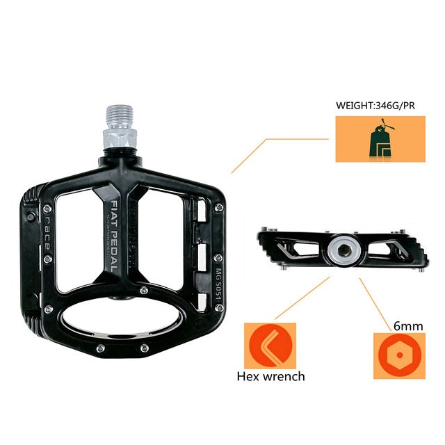 Magnesium alloy pedal bicycle pedal mountain bike flat pedal