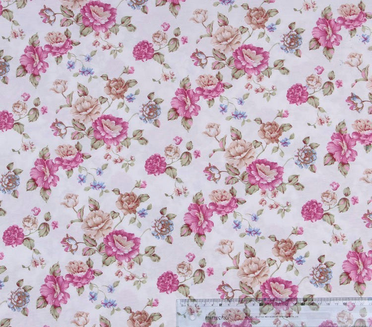 Calm Rose Patterned 100% Polyester Home Textile Fabric Cloth