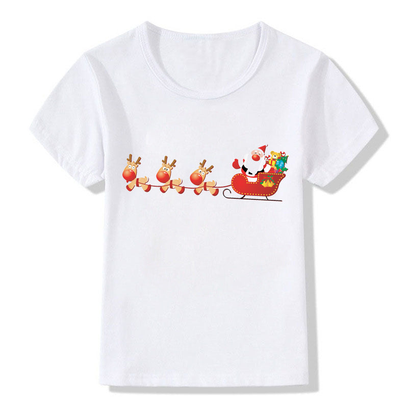 Unisex Cotton Crew Neck Christmas Tee Regular Fit Kids