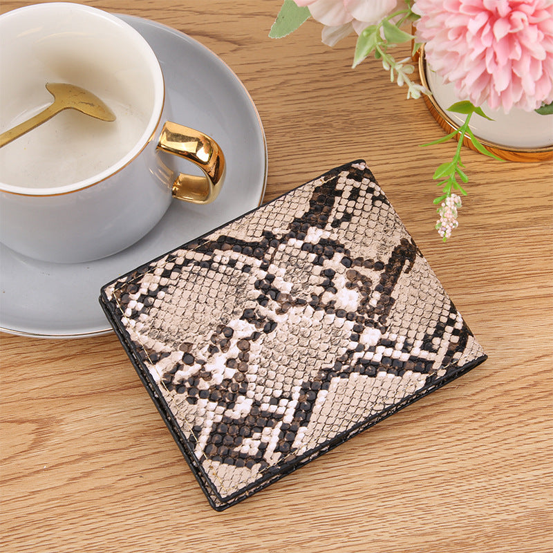 Men's Slim PVC Wallet Retro Creative Printing Pattern