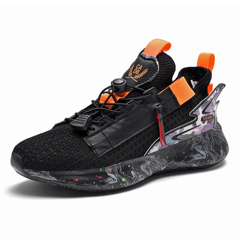 Popcorn Running Shoes Men's Casual Flying Knit Sneakers