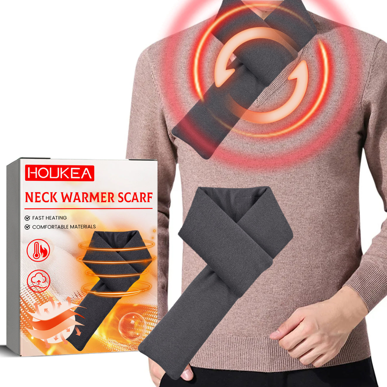 Winter Heating Scarf with Neck Protection