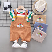 Rainbow Bib Pants for Girls – Cute Baby Kids Overalls Outfit