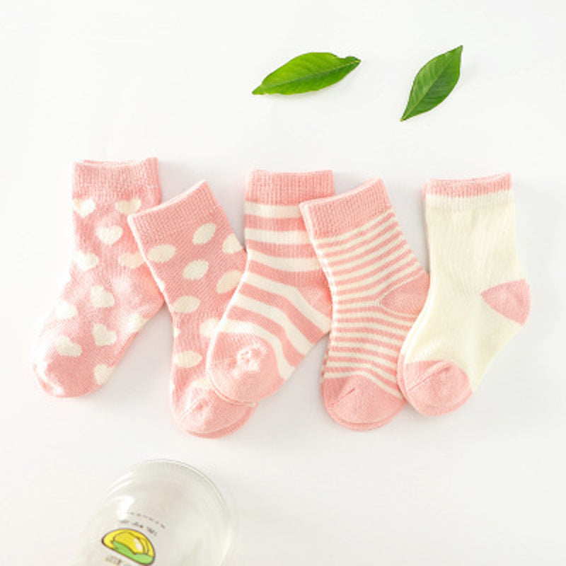 Kids Cotton Tube Socks Regular Fit Breathable Jacquard