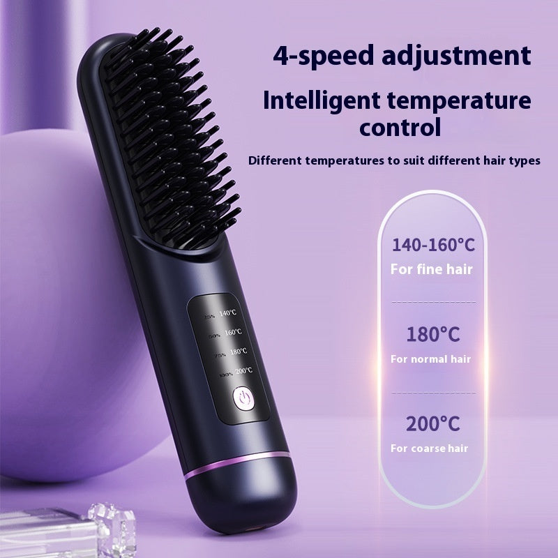 Portable Charging Hair Straightener Comb – Negative Ion Styling Brush