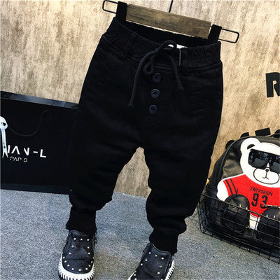 Kids Plus Velvet Denim Jeans Regular Fit Thickened Winter
