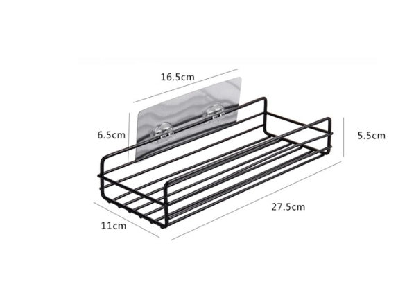 Punch-Free Wall-Mounted Bathroom Shelf – No-Drill Easy Installation Storage Rack