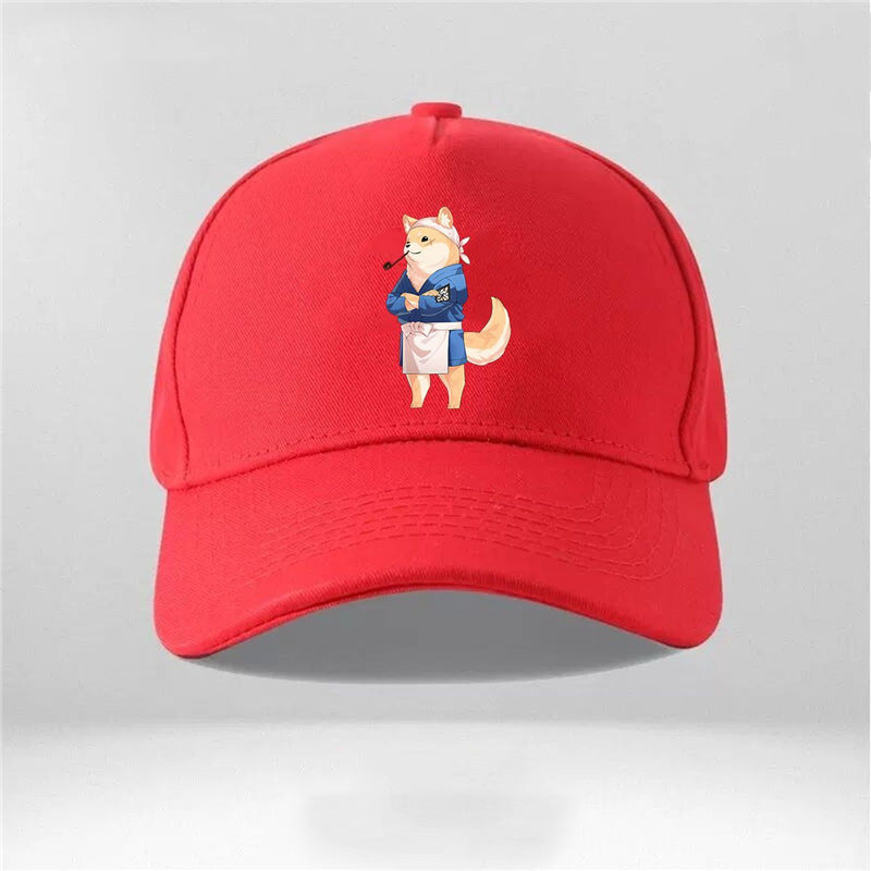Cartoon Dog Shiba Inu Couple Peaked Cap for Men and Women – New Trendy Adjustable Hat