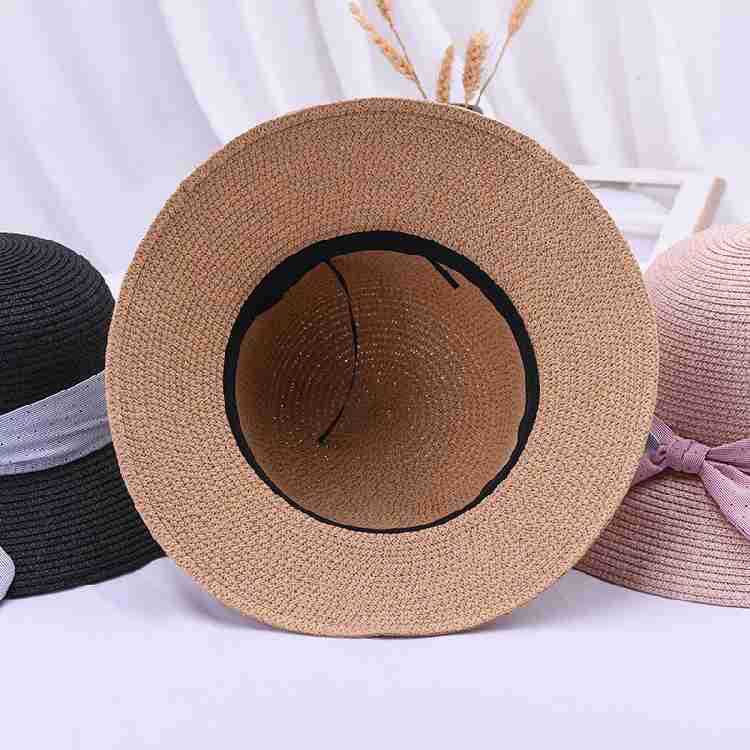 Summer Outdoor Travel Solid Color Straw Hat Beach Hat