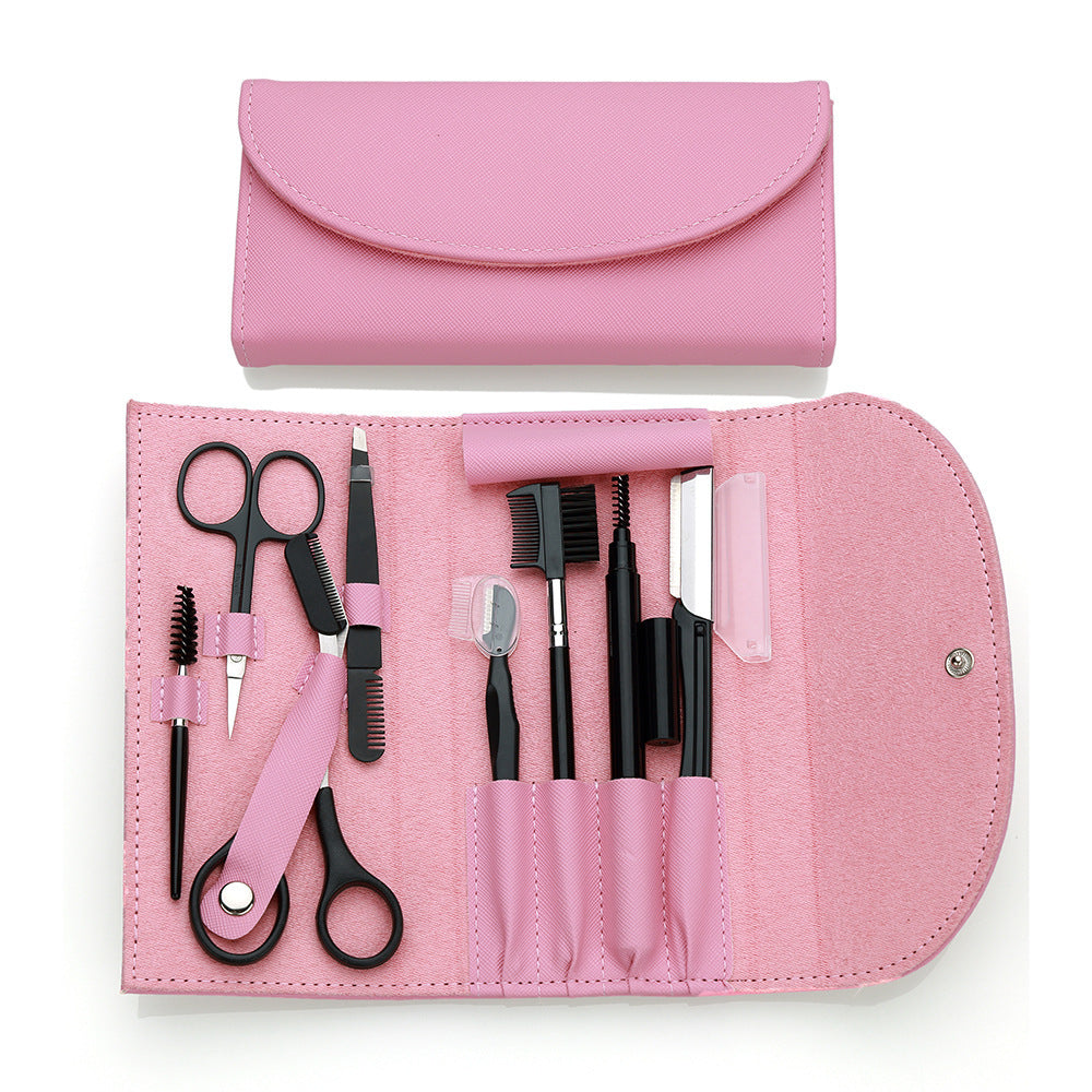 8-Piece Beauty Tools Set – Eyebrow Scraper, Tweezers & Grooming Kit