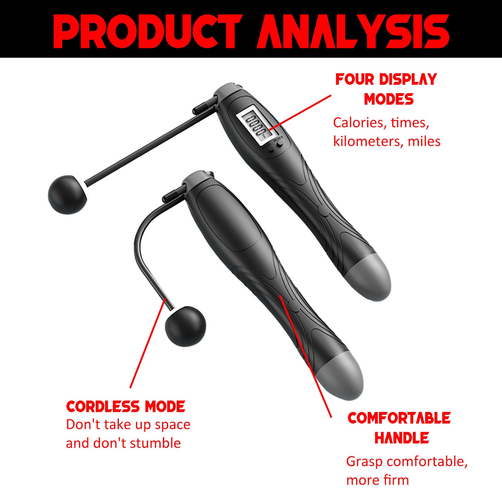 Cordless Electronic Skipping Rope Fitness Jump Rope