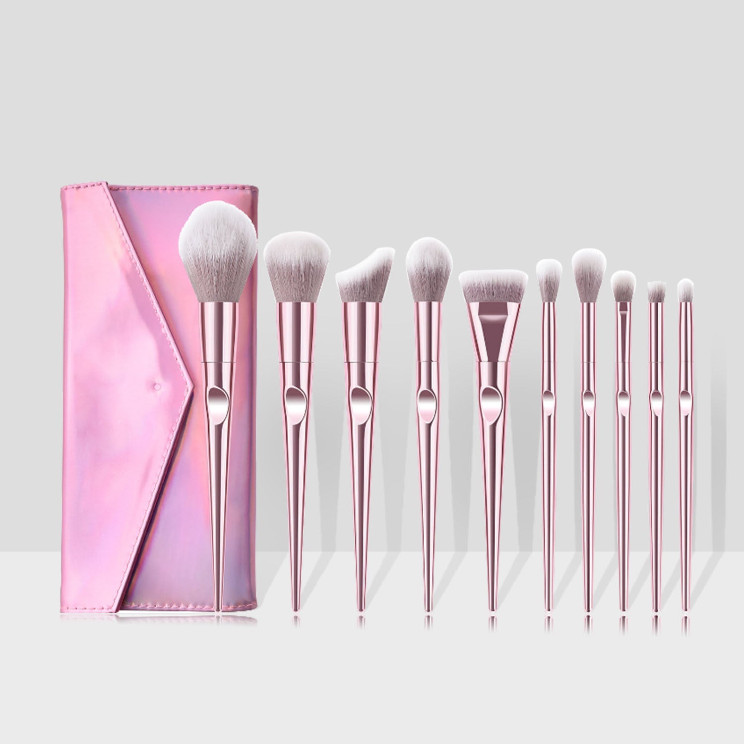 10 Pcs Thumb Makeup Brush Set – Powder & Foundation Beauty Tools
