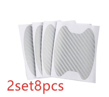 4pcs Carbon Fiber Car Door Handle Stickers – Scratch-Resistant