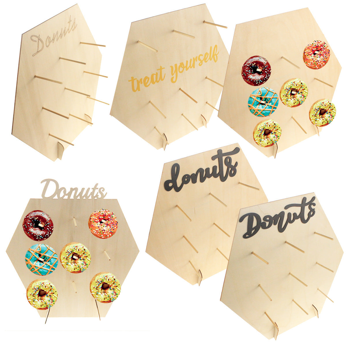 Wooden Doughnut Rack Wedding Supplies