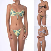 Women’s Floral Print Split Bikini Set – Beach Swimwear