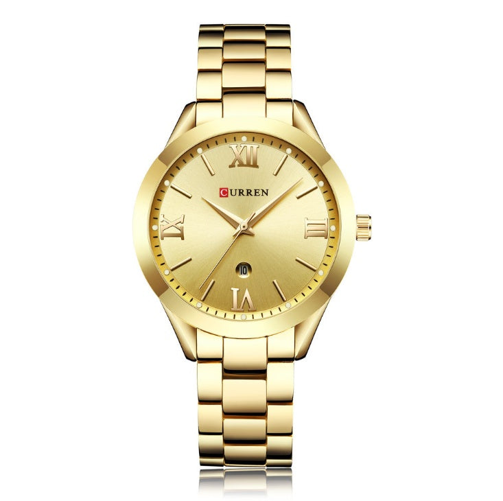 Elegant Rose Gold CURREN 9007 Women’s Quartz Watch with Stainless Steel Bracelet