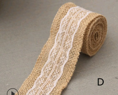 5cm Wide Lace Linen Roll – DIY Handmade Christmas, Wedding, and Craft Decorations