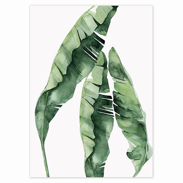 Green Plant Wall Art – Sofa Background Hanging Canvas Painting Mural