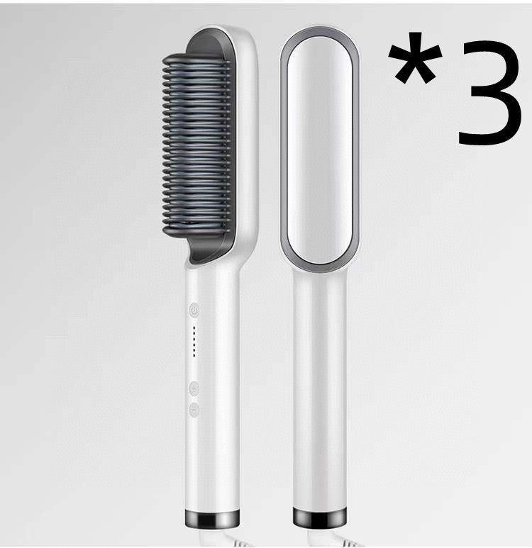 2-in-1 Hair Straightener & Hot Comb – Dual-Purpose Negative Ion Electric Curling Brush