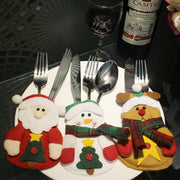 Christmas Knife and Fork Cutlery Bag Holder Decoration