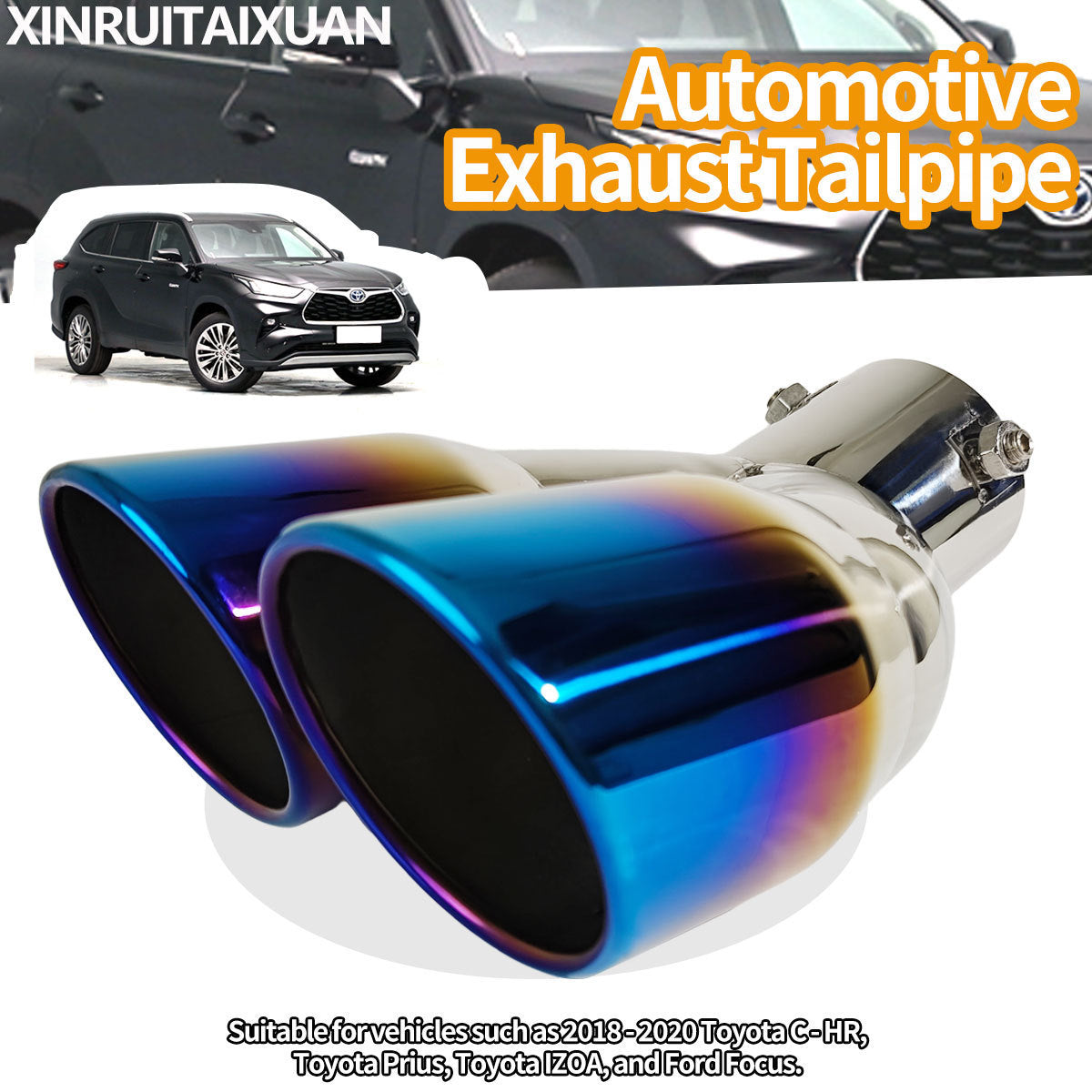 Applicable to Suzuki Vitara 2018–2020, Toyota C-HR, Izoa, Escort, Corolla, and Prius Car Exhaust Tailpipe