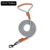 Gray Leather Round Rope