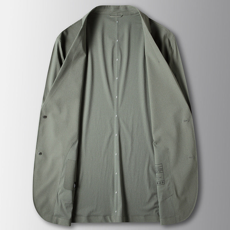 Unisex Nylon Suit Jacket Regular Fit Green Khaki Navy