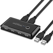 USB 3.0 Switch Selector – 2 Computers Share 4 USB Devices (KVM USB Hub)