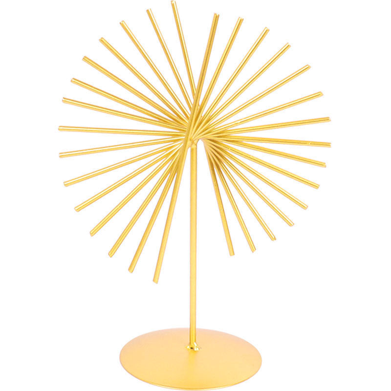 Nordic Style Gold Circle Metal Statue Table Ornament Morden Home Living Room TV