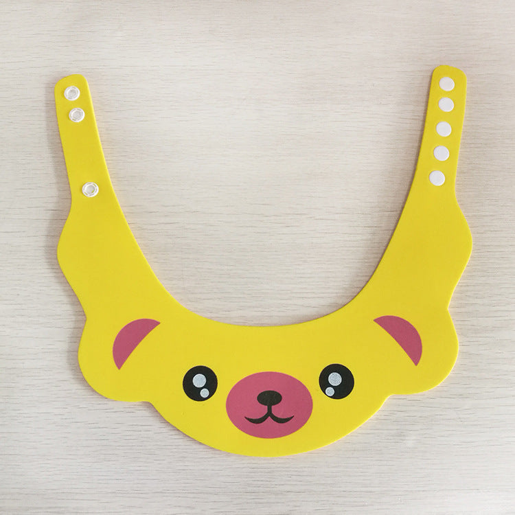 Cartoon Adjustable Baby Shampoo Cap – Thickened Splash Guard for Bath Time