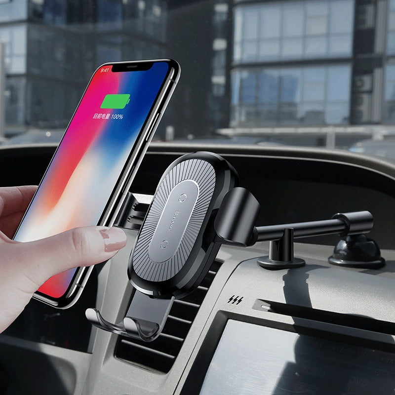 2-in-1 Gravity Wireless Car Charger Mount – 15W Qi Fast Charge Phone Holder for Vent/Dash/Windshield