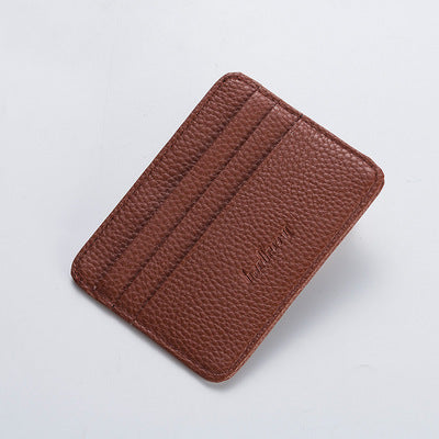 Men's Slim PU Leather Money Clip Wallet Solid Pattern