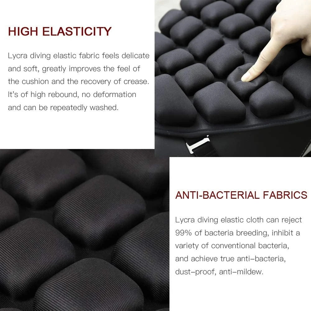 Three-Dimensional Motorcycle Seat Cushion Airbag