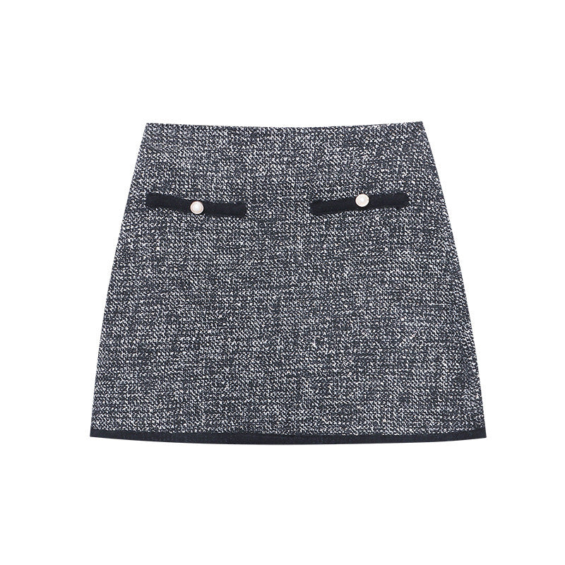 High-End Stylish French Classic A-Line Temperament Skirt