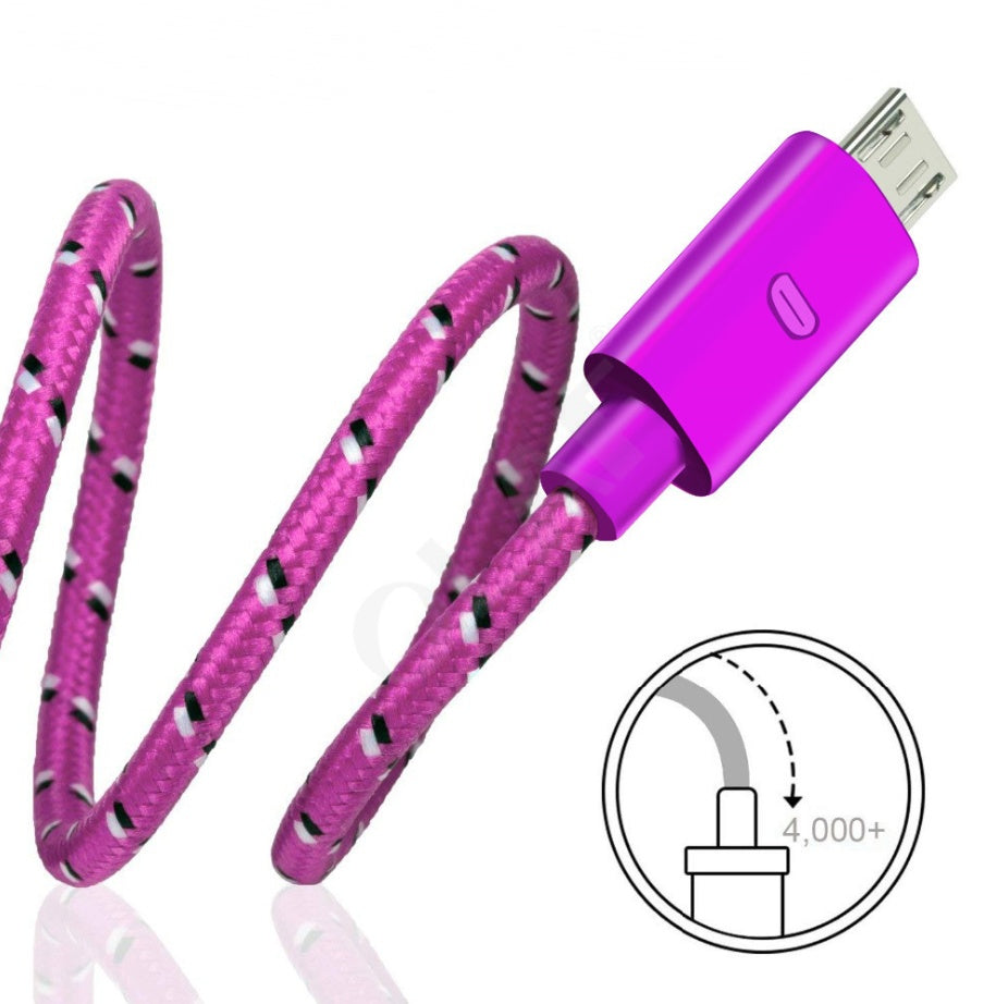 Woven Nylon Charging & Data Cable – Durable & Tangle-Free