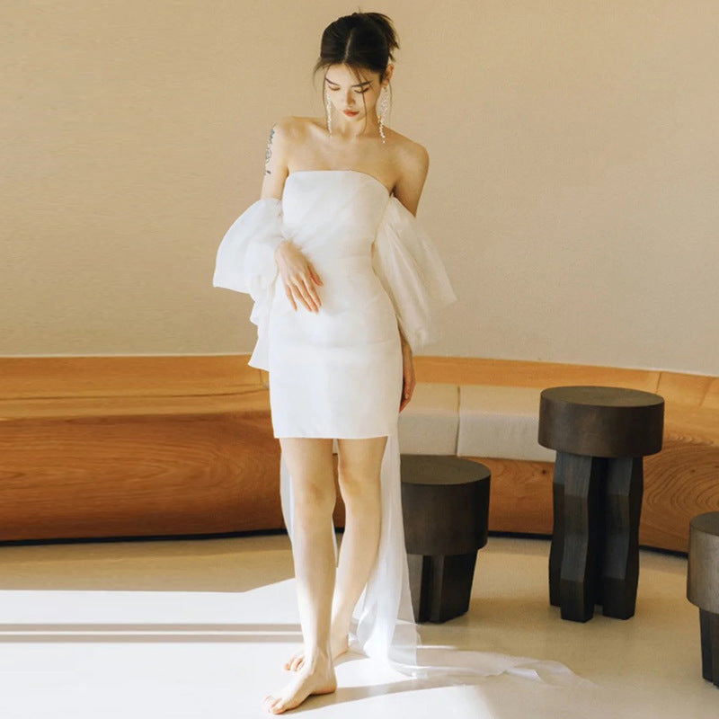 Ethereal Small Light Short Fairy Wedding Dress