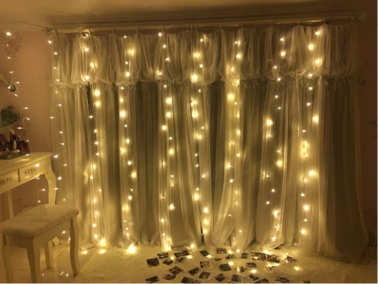Festive 3x3m Christmas LED Curtain Lights
