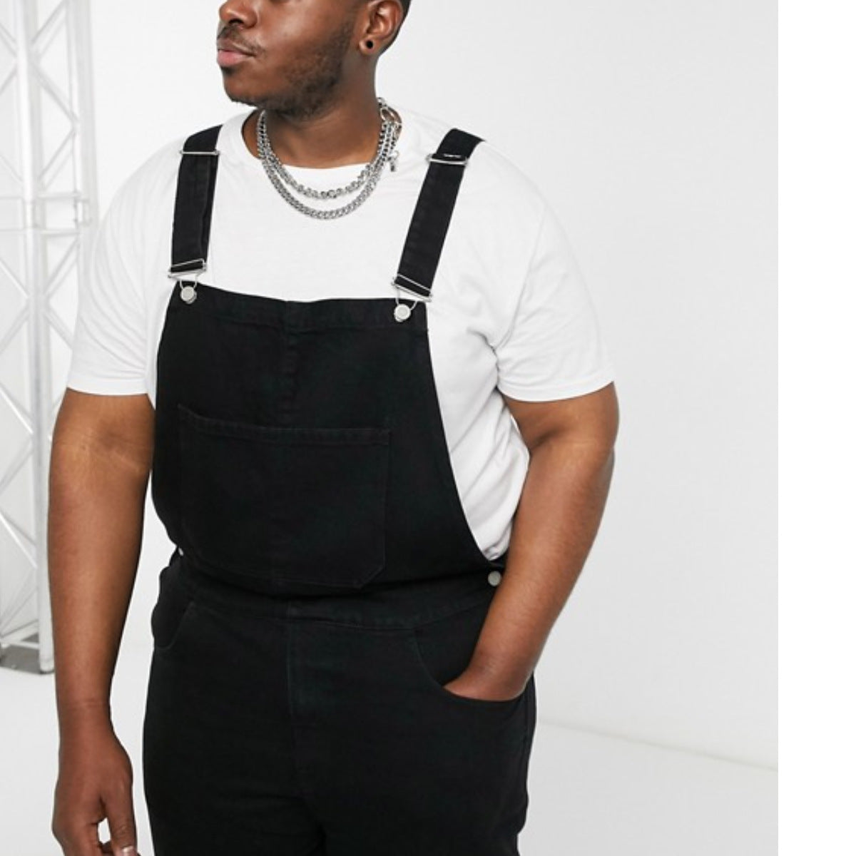 Men’s Denim Suspender Pants – Retro Personality Overalls Jeans