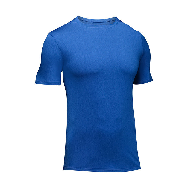 Solid Color Sports Quick-drying Men's Running Workout Short Sleeve