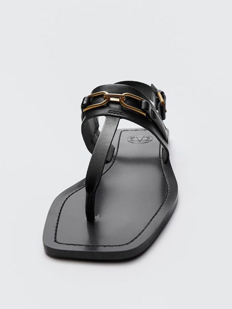 Summer New Women’s Casual One-Word Buckle Flat Flip-Flop Sandals