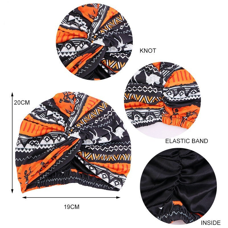 Simulated Silk Lined Cross Twisted Hat
