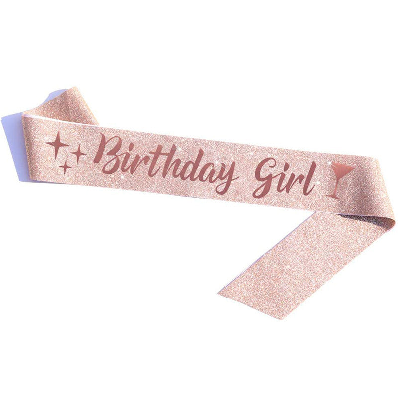 Etiquette Belt Crown Set Party Birthday Strap