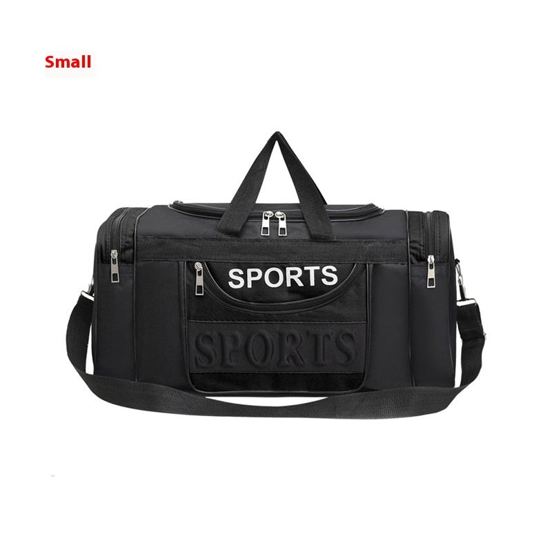 Unisex Oversized Oxford Travel Bag With Rhombus Pattern