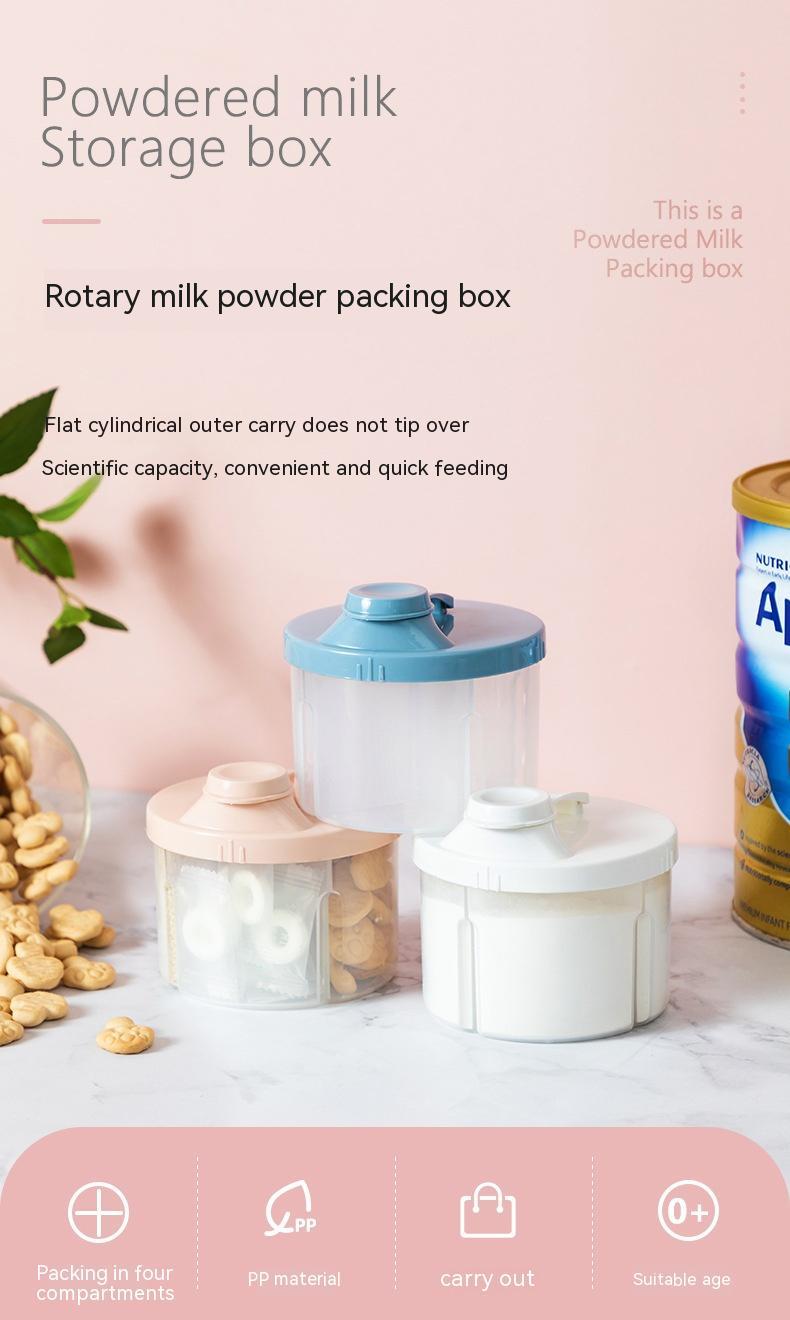 Large-Capacity Rotating Milk Powder Box – Food Supplement Storage for Babies