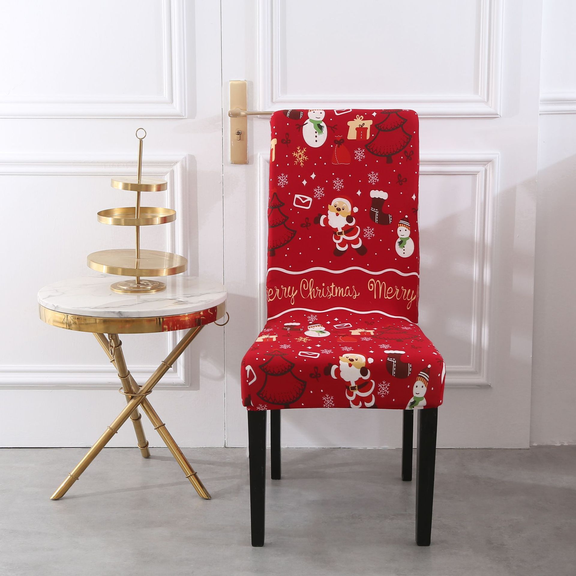 Christmas Modern Style One-Piece Office Chair Cover