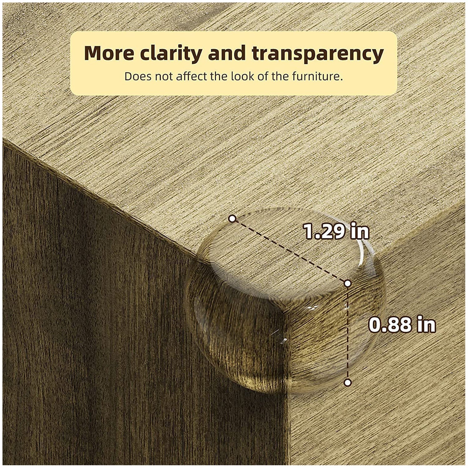 Silicone Corner Protector Sleeve Transparent For Tables
