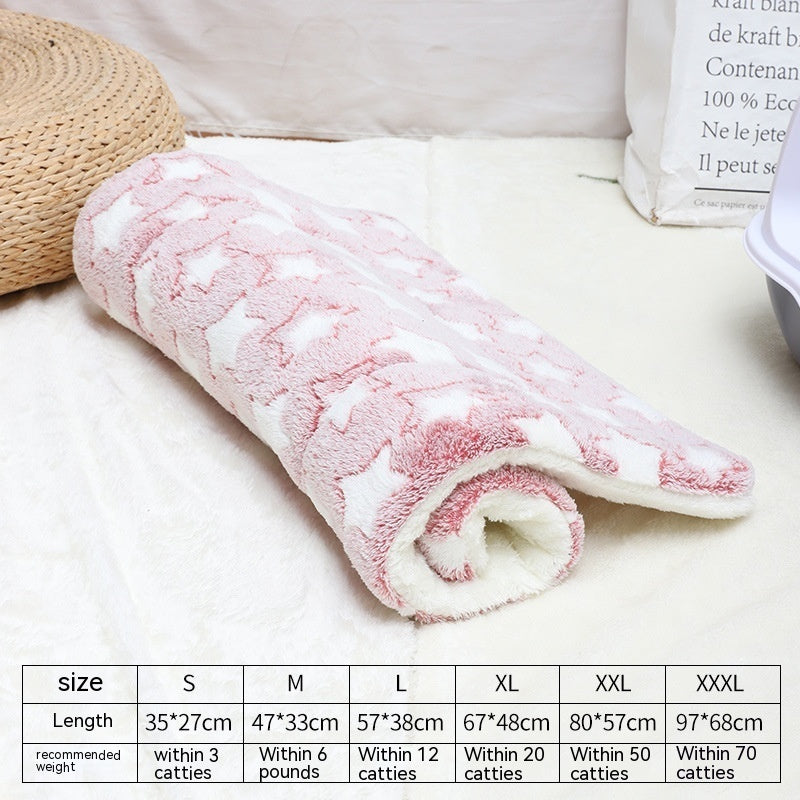 Soft Flannel Winter Cat Bed Mat For Cozy Kennel All Season