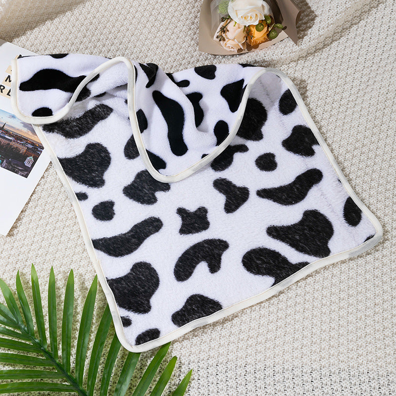 Four Seasons Blanket Thermal Coral Fleece Paw Print Dogs And Cats
