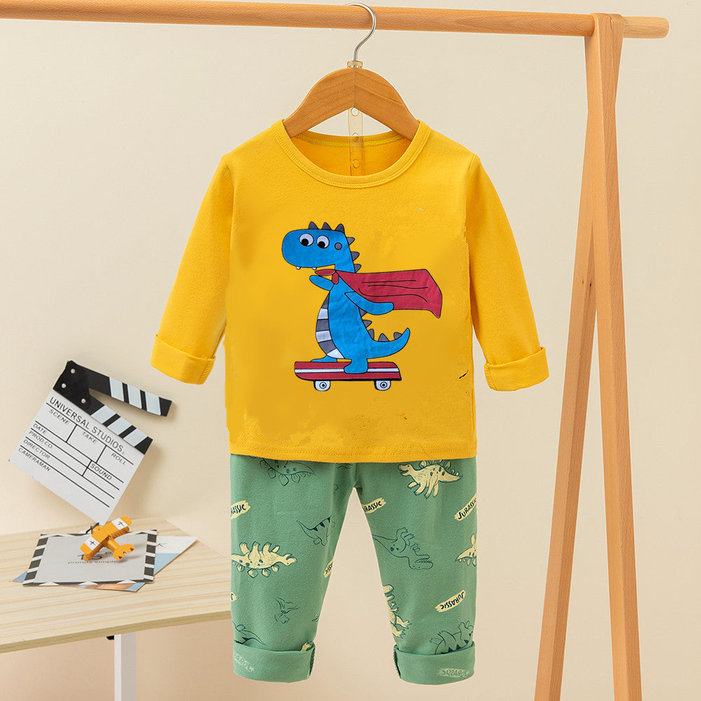 Printed Cute Cartoon Casual Children's Clothing Home Service Suit
