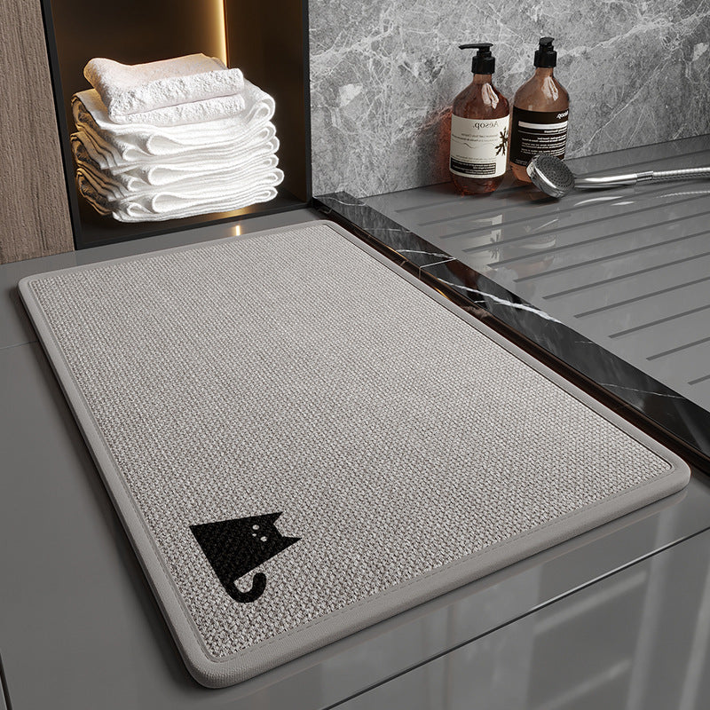 Home Fashion Linen Non-Slip Bathroom Mats